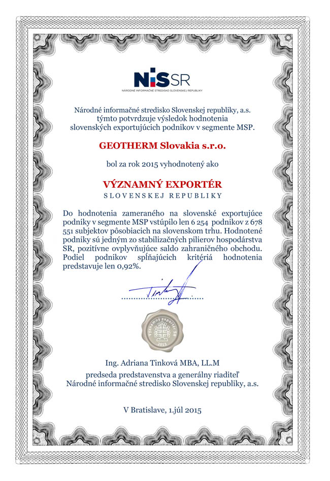 Významný exportér