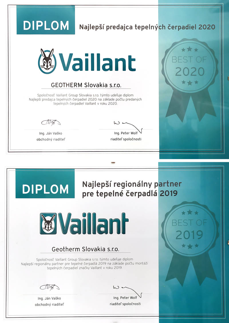 Geotherm Slovakia - najlepší predajca tepelných čerpadiel Vaillant 2020. Geotherm Slovakia - najlepší predajca tepelných čerpadiel Vaillant 2020.