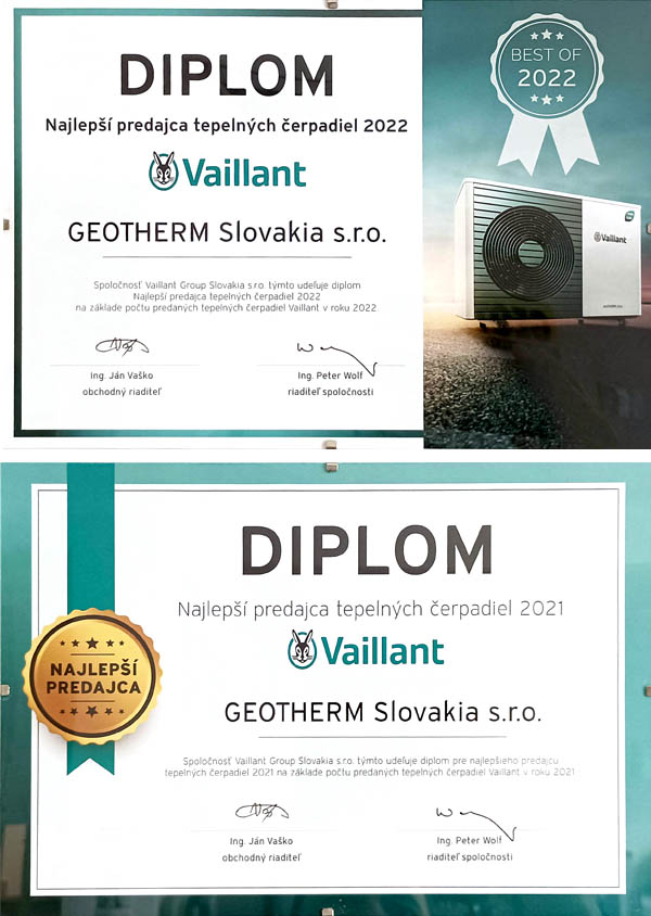 Geotherm Slovakia - najlepší predajca tepelných čerpadiel Vaillant 2022. Geotherm Slovakia - najlepší predajca tepelných čerpadiel Vaillant 2022.