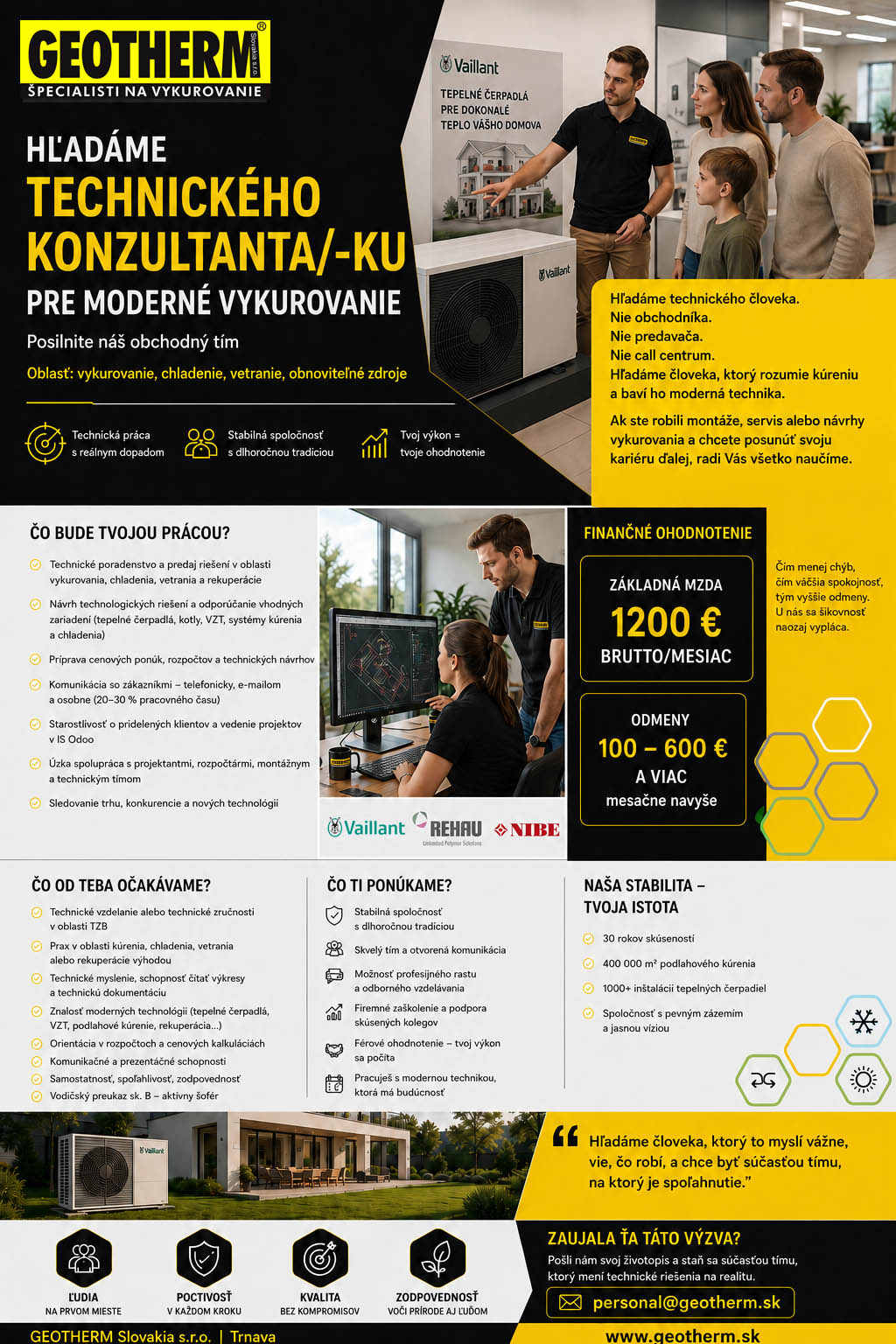 Pracovná ponuka Technický konzultant 2026